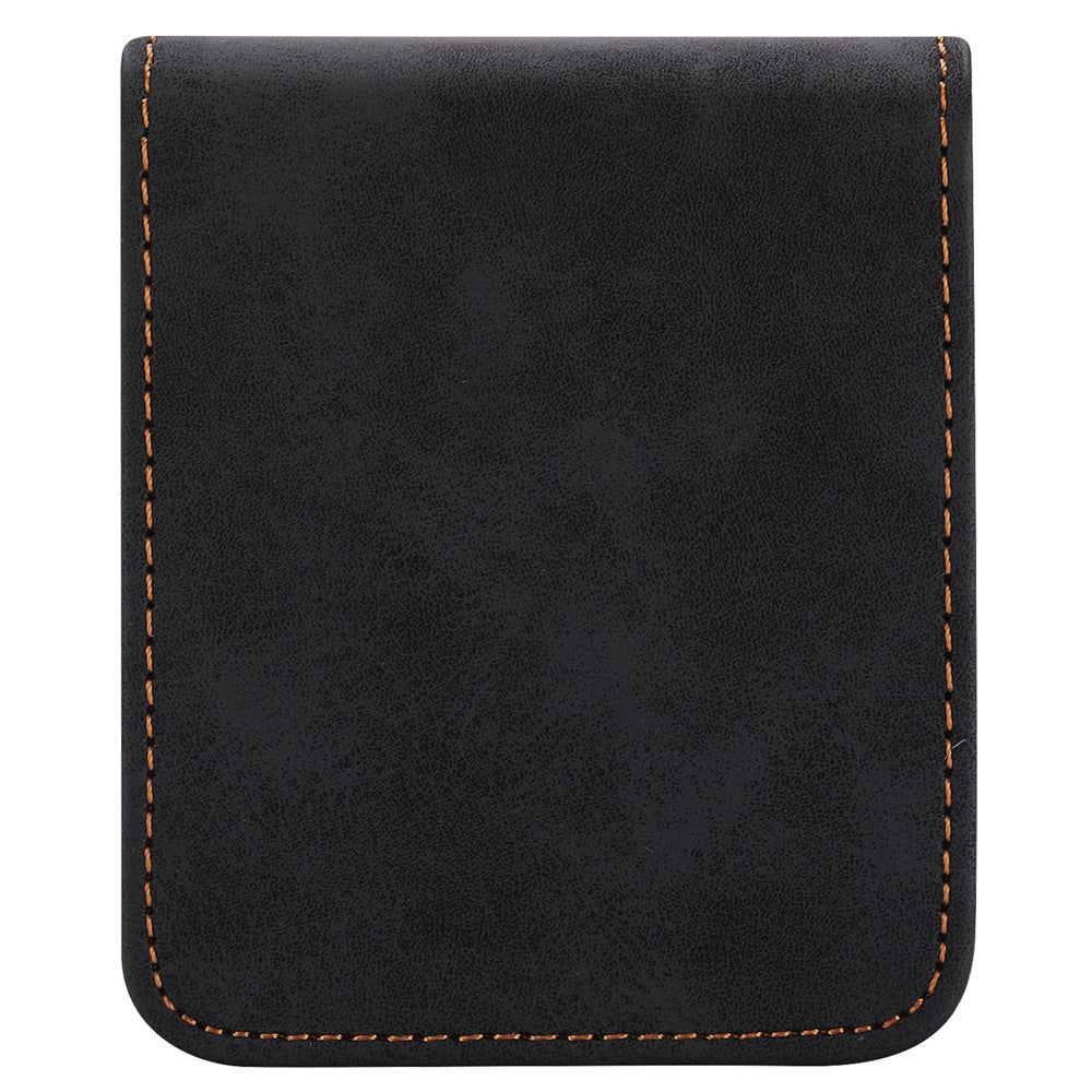 DF-05 For Samsung Galaxy Z Flip7 FE 5G / Z Flip6 5G Case PU Leather Magnetic Closure Phone Cover - Black