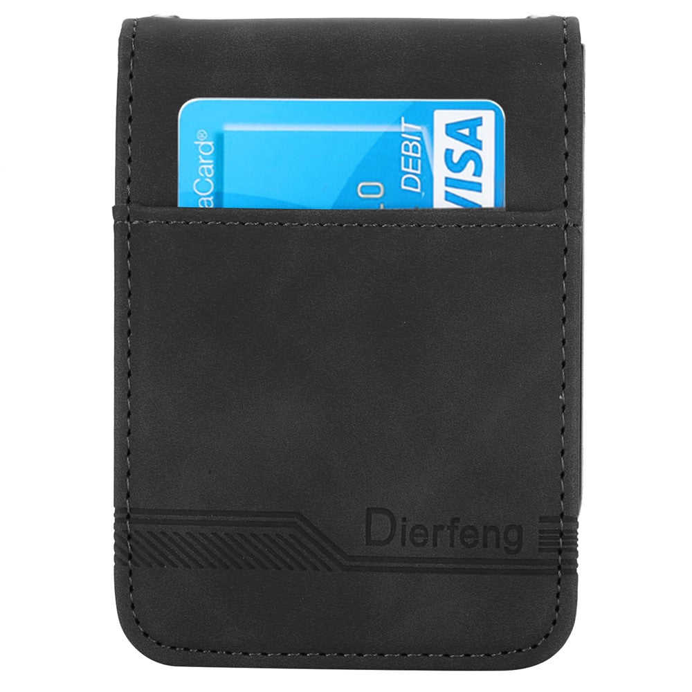 DIERFENG DF-03 For Samsung Galaxy Z Flip7 FE 5G / Z Flip6 5G Card Slot Case Lines Imprinted Phone Cover - Black