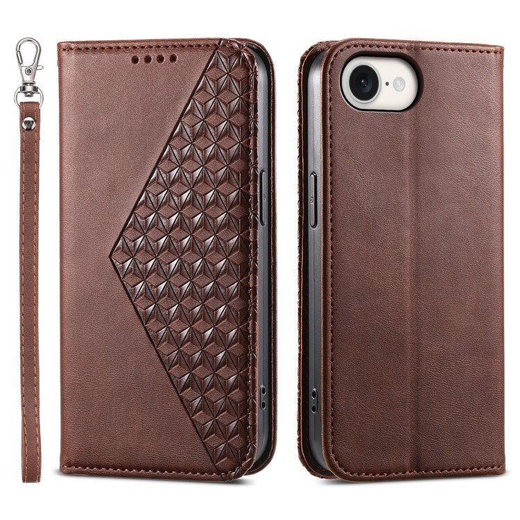 For iPhone 16e Wallet Case PU Leather Phone Cover Mobile Accessories Wholesale - Brown