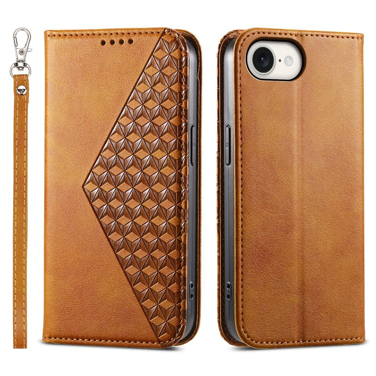 For iPhone 16e Wallet Case PU Leather Phone Cover Mobile Accessories Wholesale - Yellow