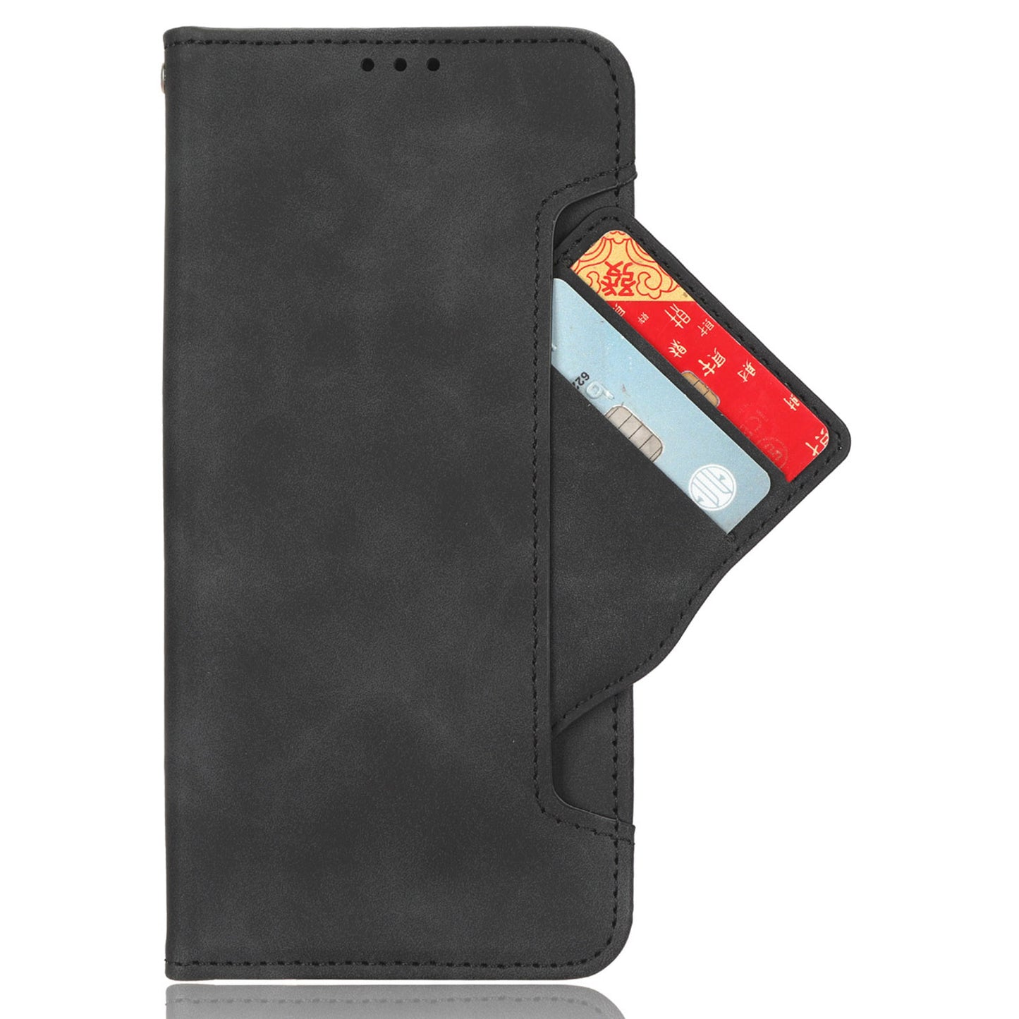 For Samsung Galaxy Z Fold6 5G Case Multiple Card Slots Leather Wallet Folding Phone Cover - Black