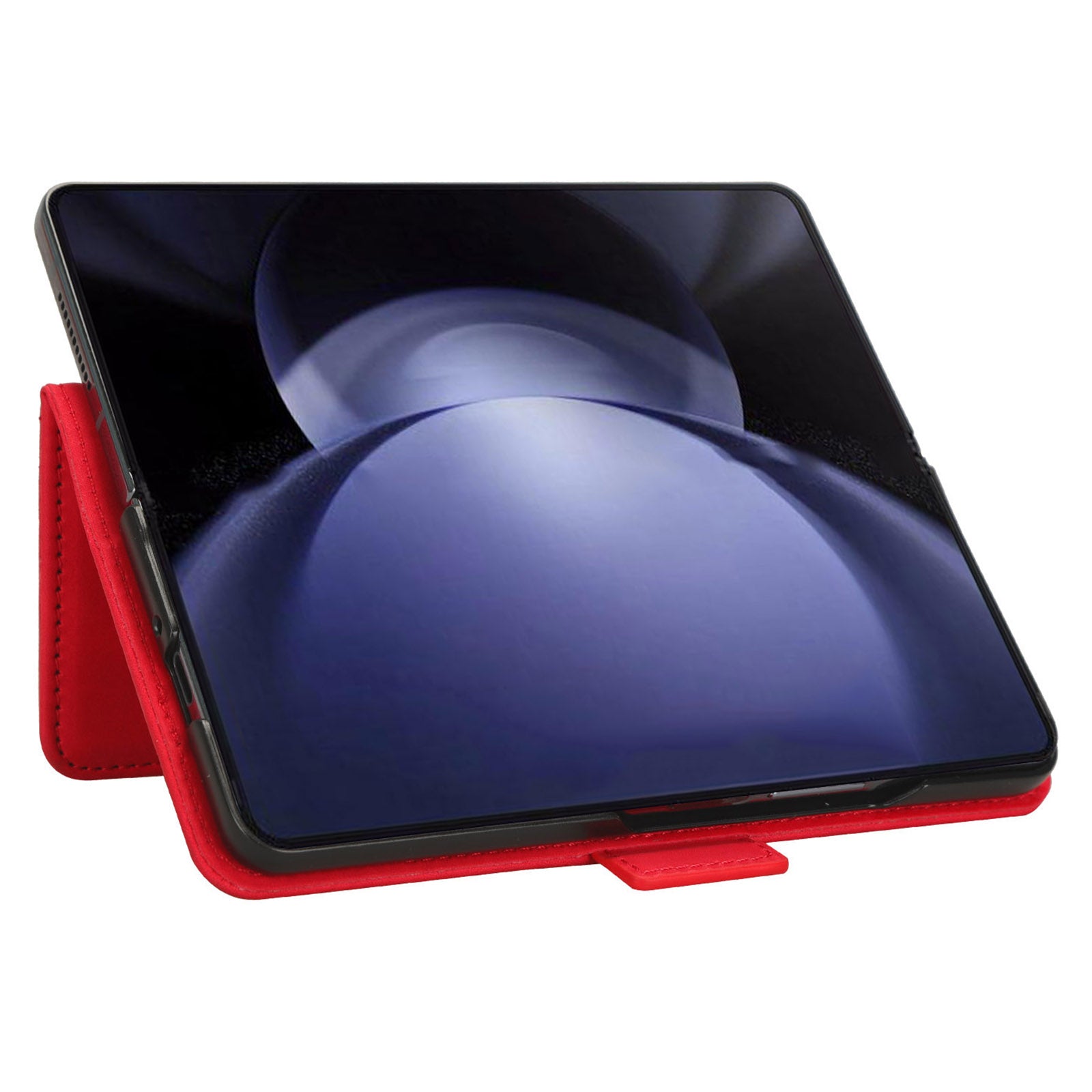 For Samsung Galaxy Z Fold6 5G Case Multiple Card Slots Leather Wallet Folding Phone Cover - Red