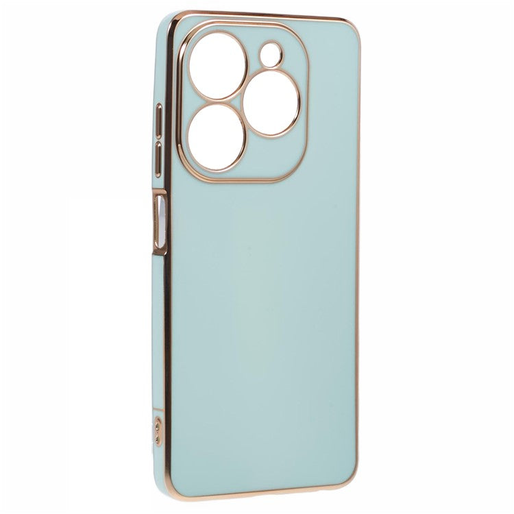 For Infinix Smart 8 4G / Hot 40i / TECNO Spark Go 2024 4G / Spark 20 Case TPU Electroplated Phone Cover - Cyan