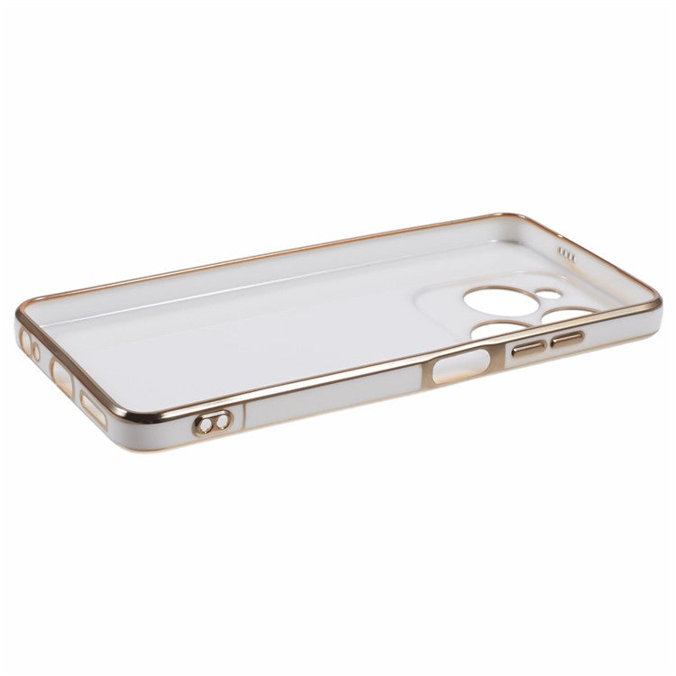 For Infinix Smart 8 4G / Hot 40i / TECNO Spark Go 2024 4G / Spark 20 Case TPU Electroplated Phone Cover - White