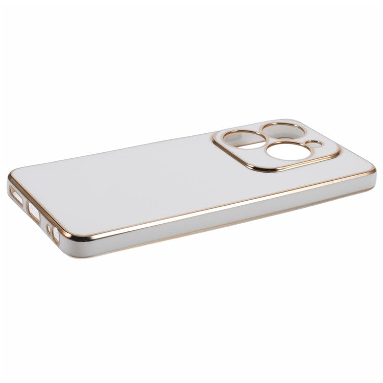 For Infinix Smart 8 4G / Hot 40i / TECNO Spark Go 2024 4G / Spark 20 Case TPU Electroplated Phone Cover - White