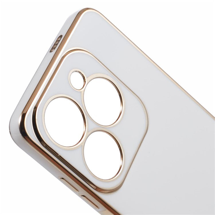 For Infinix Smart 8 4G / Hot 40i / TECNO Spark Go 2024 4G / Spark 20 Case TPU Electroplated Phone Cover - White