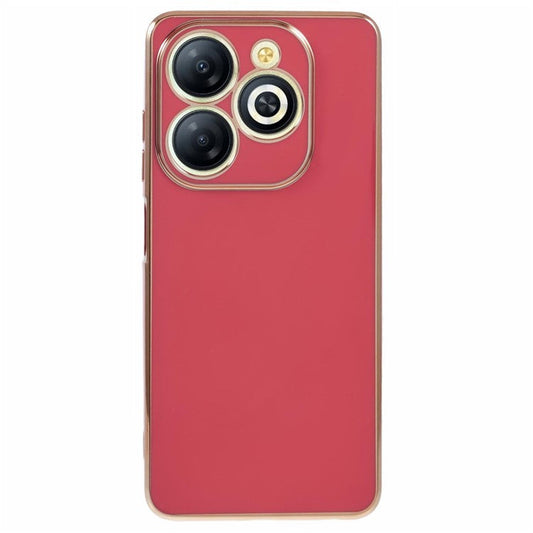 For Infinix Smart 8 4G / Hot 40i / TECNO Spark Go 2024 4G / Spark 20 Case TPU Electroplated Phone Cover - Red