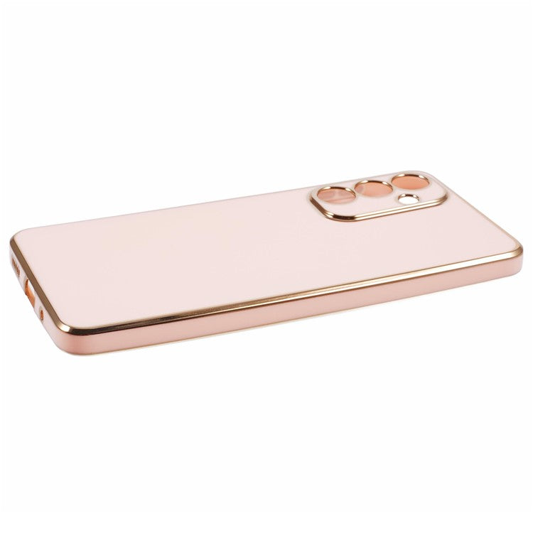 For Samsung Galaxy M55 5G  /  C55 5G  /  F55 5G Case Glossy 6D Electroplating TPU Phone Cover - Pink