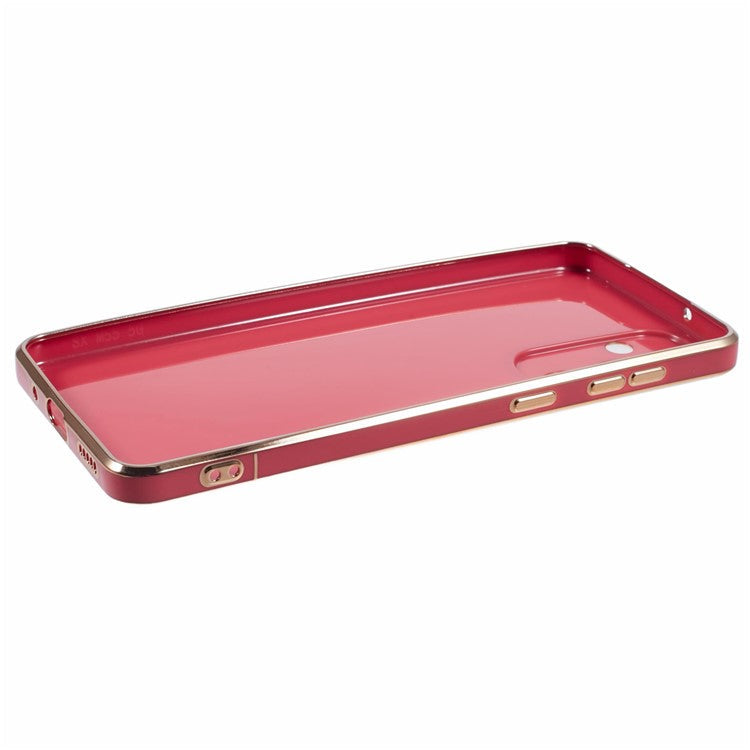 For Samsung Galaxy M55 5G / C55 5G / F55 5G Case with Astronaut Kicstand Electroplating TPU Phone Cover - Red