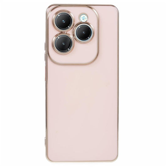 For Infinix Hot 40 / Hot 40 Pro / TECNO Spark 20 Pro Case 6D Electroplating Protective TPU Phone Cover - Pink