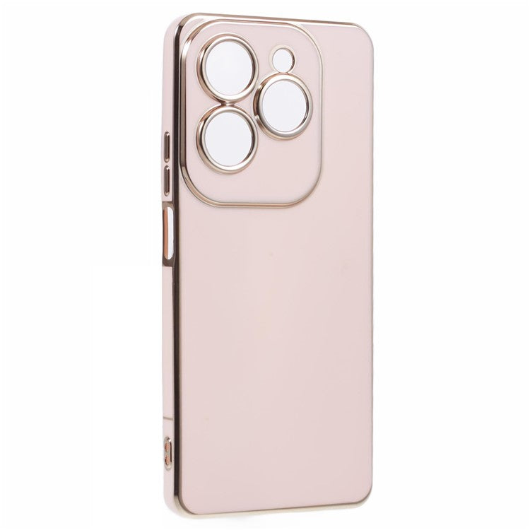 For Infinix Hot 40 / Hot 40 Pro / TECNO Spark 20 Pro Case 6D Electroplating Protective TPU Phone Cover - Pink