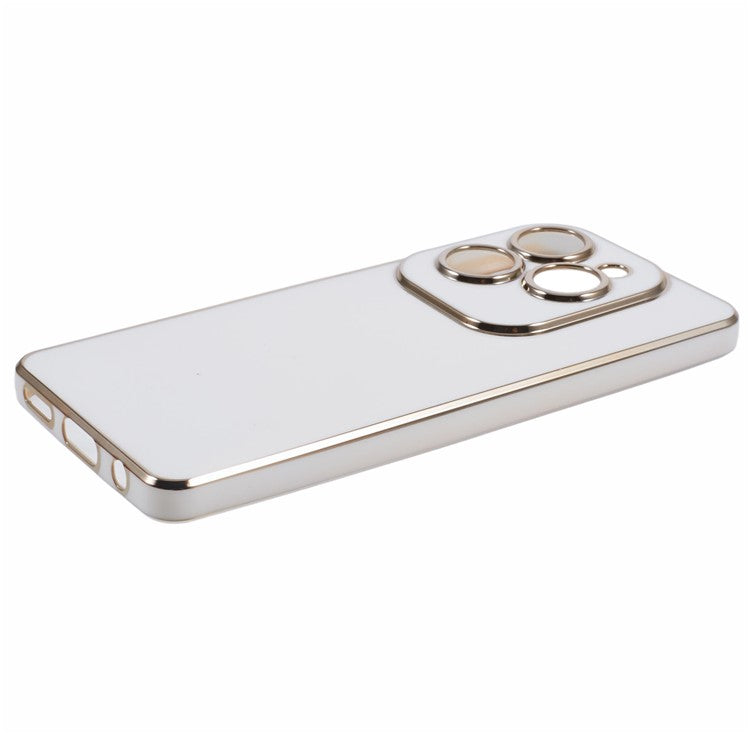 For Infinix Hot 40 / Hot 40 Pro / TECNO Spark 20 Pro Case 6D Electroplating Protective TPU Phone Cover - White