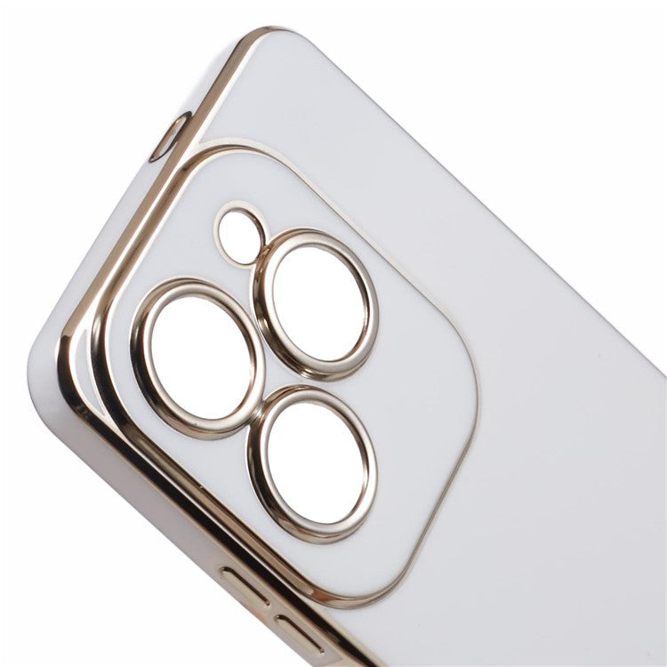 For Infinix Hot 40 / Hot 40 Pro / TECNO Spark 20 Pro Case 6D Electroplating Protective TPU Phone Cover - White