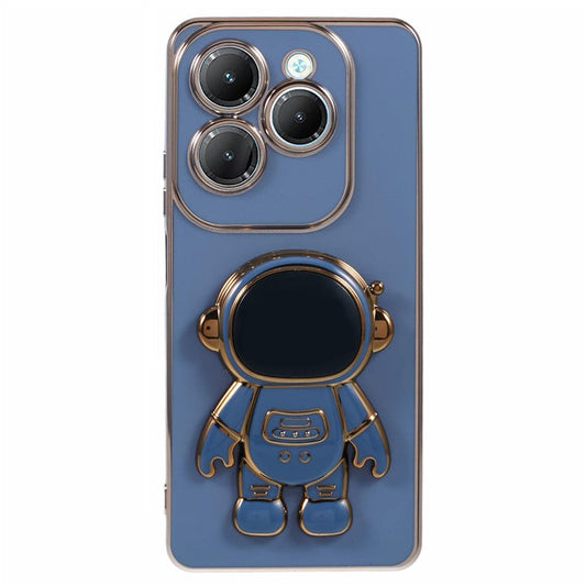 For Infinix Hot 40  /  Hot 40 Pro  /  TECNO Spark 20 Pro Case Soft TPU Phone Cover Astronaut Kickstand Holder - Blue