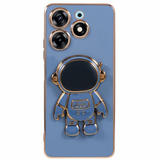 For TECNO Spark 10 Pro Case Astronaut Kickstand TPU Phone Cover Camera Protection - Grey
