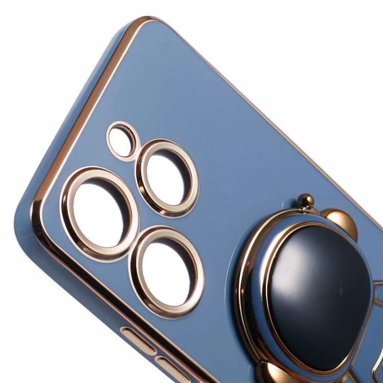 For TECNO Spark 10 Pro Case Astronaut Kickstand TPU Phone Cover Camera Protection - Grey