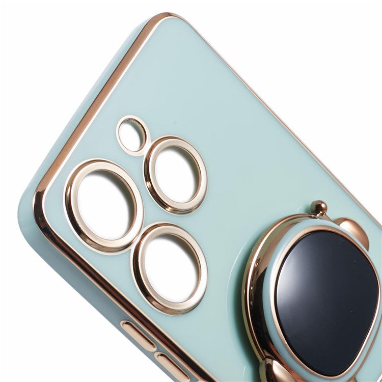 For TECNO Spark 10 Pro Case Astronaut Kickstand TPU Phone Cover Camera Protection - Green