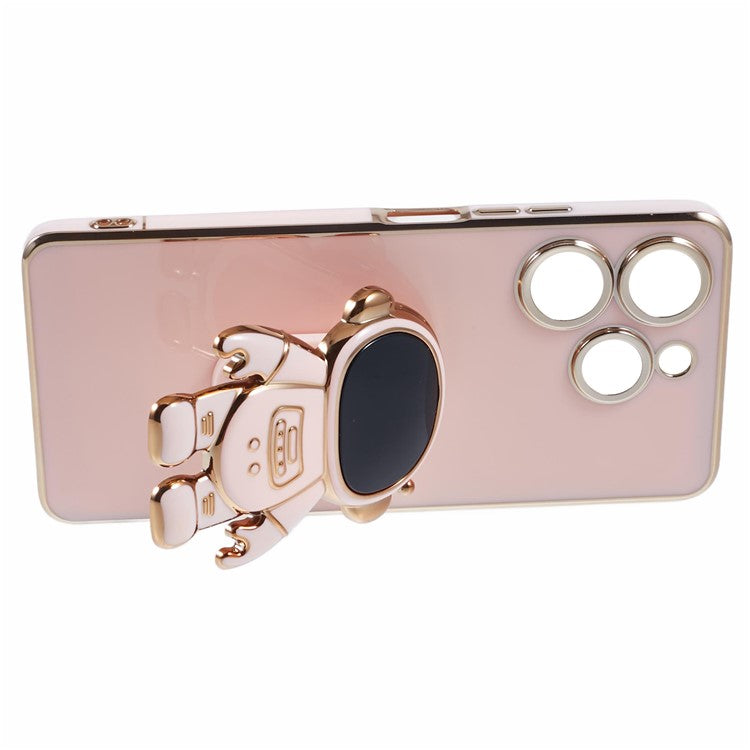 For TECNO Spark 10 Pro Case Astronaut Kickstand TPU Phone Cover Camera Protection - Pink