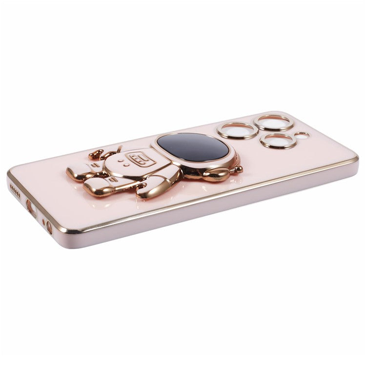 For TECNO Spark 10 Pro Case Astronaut Kickstand TPU Phone Cover Camera Protection - Pink