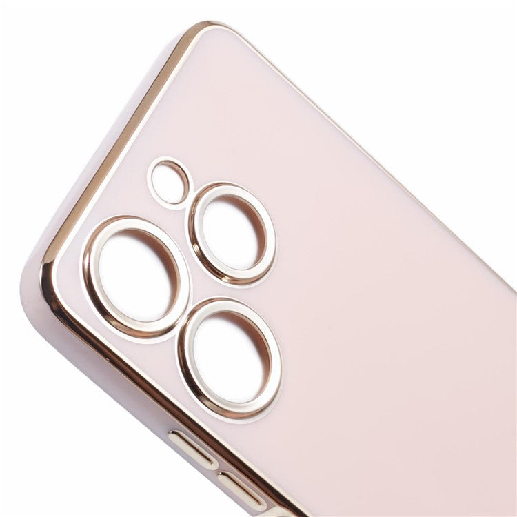 For TECNO Spark 10 Pro Case Electroplate Edge TPU Anti-Drop Phone Cover - Pink