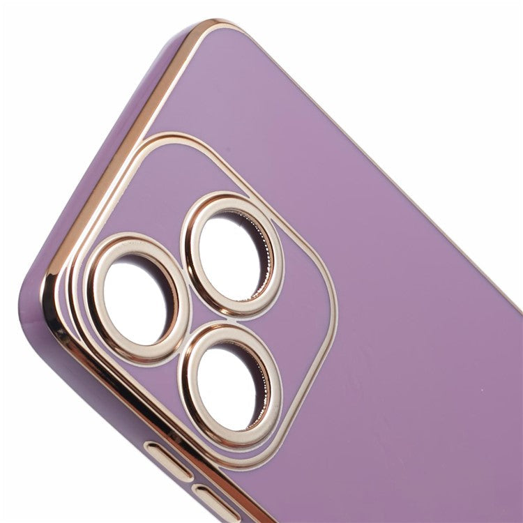 For TECNO Spark 10C 4G / Spark 10 4G Case 6D Electroplating TPU Phone Cover Fine Hole Protection - Purple