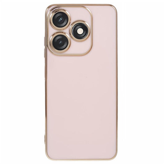 For TECNO Spark 10C 4G / Spark 10 4G Case 6D Electroplating TPU Phone Cover Fine Hole Protection - Pink