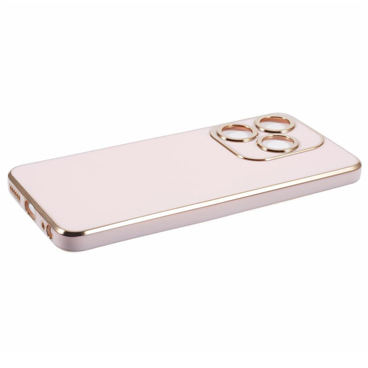 For TECNO Spark 10C 4G / Spark 10 4G Case 6D Electroplating TPU Phone Cover Fine Hole Protection - Pink