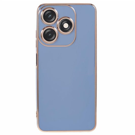 For TECNO Spark 10C 4G / Spark 10 4G Case 6D Electroplating TPU Phone Cover Fine Hole Protection - Blue
