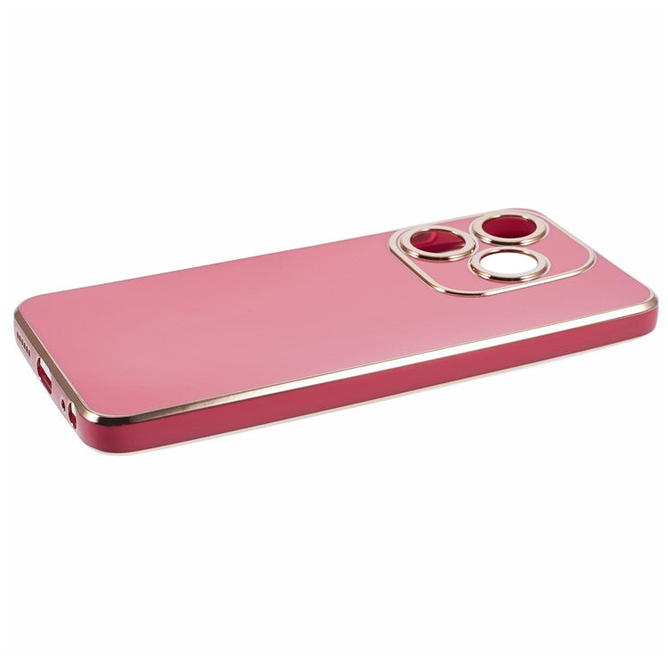 For TECNO Spark 10C 4G / Spark 10 4G Case 6D Electroplating TPU Phone Cover Fine Hole Protection - Red