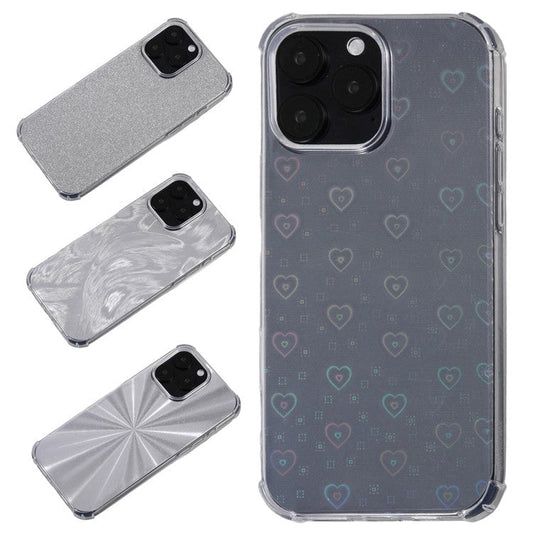 For iPhone 16 Pro Case Shockproof TPU Aesthetic Phone Cover with 4 Card Papers