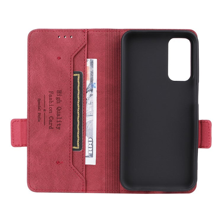 For Samsung Galaxy F15 5G / M15 5G Case Leather Wallet Phone Cover Hardware Decor - Rose