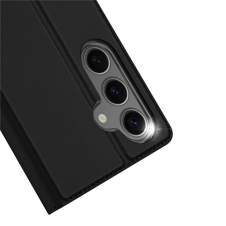 DUX DUCIS Skin Pro Series For Samsung Galaxy S24 FE Leather Case Card Holder Phone Cover - Black