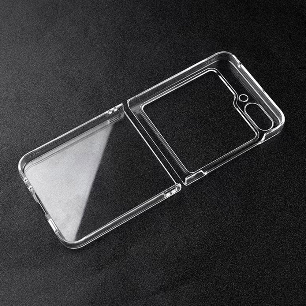 For Samsung Galaxy Z Flip6 5G Case Hard PC Phone Cover Two-Piece Design - Transparent