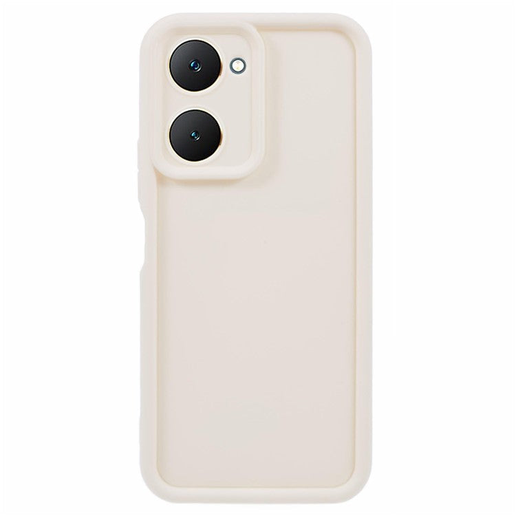 For vivo Y03 Case Thickened TPU Soft Back Protective Cover - Beige