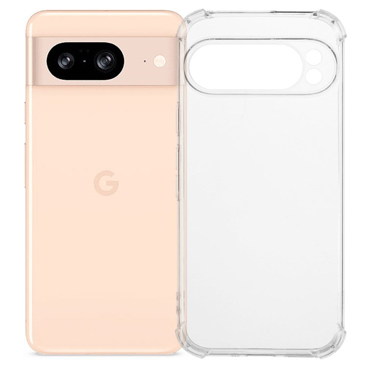 For Google Pixel 9 Cover Reinforced Four Corner Anti-Shock TPU Clear Phone Case