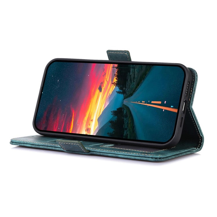 ABEEL For OnePlus Nord CE4 Lite 5G / Oppo K12x 5G (China) Case Magnetic Clasp Leather Phone Cover - Green