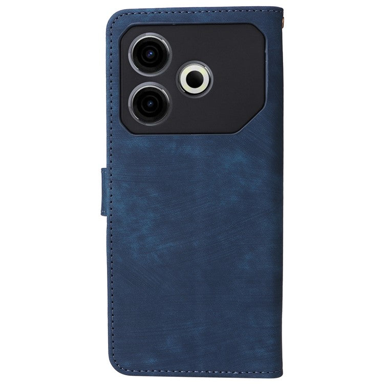 For TECNO Pova 6 Neo Case RFID Blocking PU Leather Wallet Stand Phone Cover - Blue