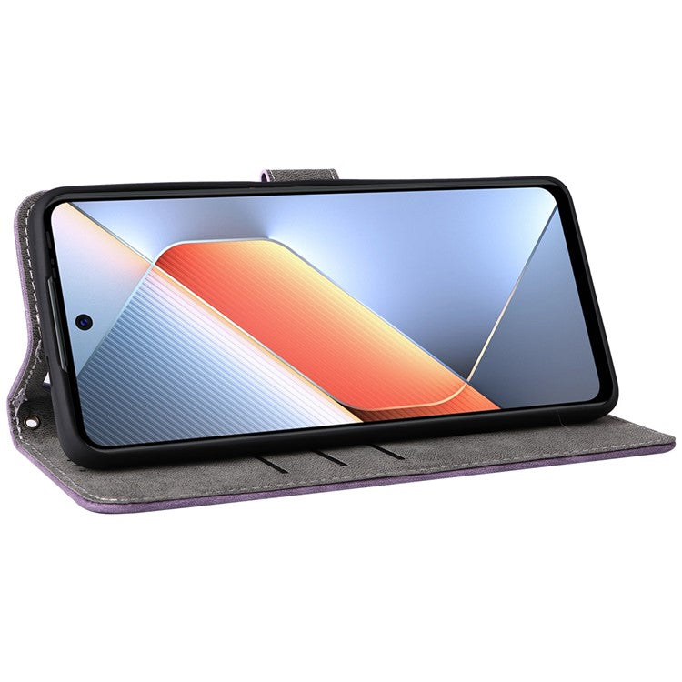 For TECNO Pova 6 Neo Case RFID Blocking PU Leather Wallet Stand Phone Cover - Purple