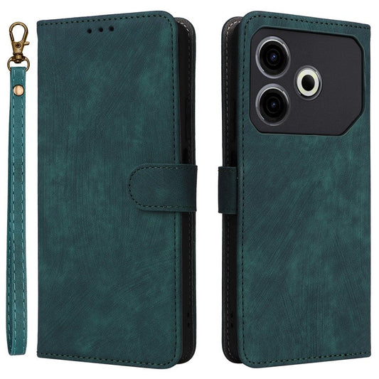 For TECNO Pova 6 Neo Case RFID Blocking PU Leather Wallet Stand Phone Cover - Green