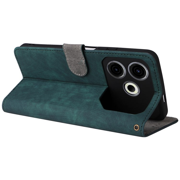 For TECNO Pova 6 Neo Case RFID Blocking PU Leather Wallet Stand Phone Cover - Green