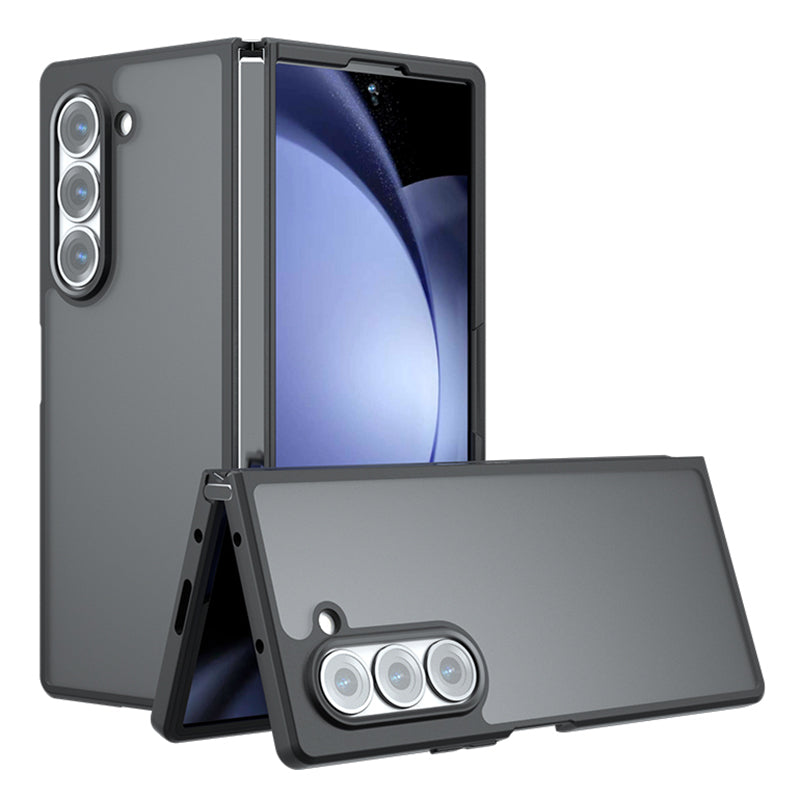 For Samsung Galaxy Z Fold6 5G Wholesale Case TPU+PC Phone Shell - Transparent Black