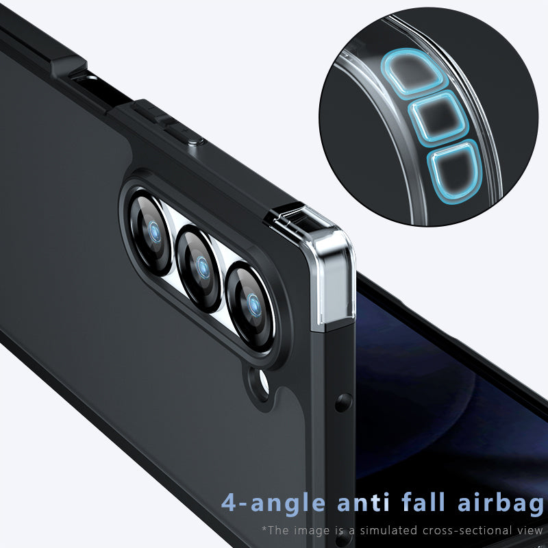 For Samsung Galaxy Z Fold6 5G Wholesale Case TPU+PC Phone Shell - Transparent Black
