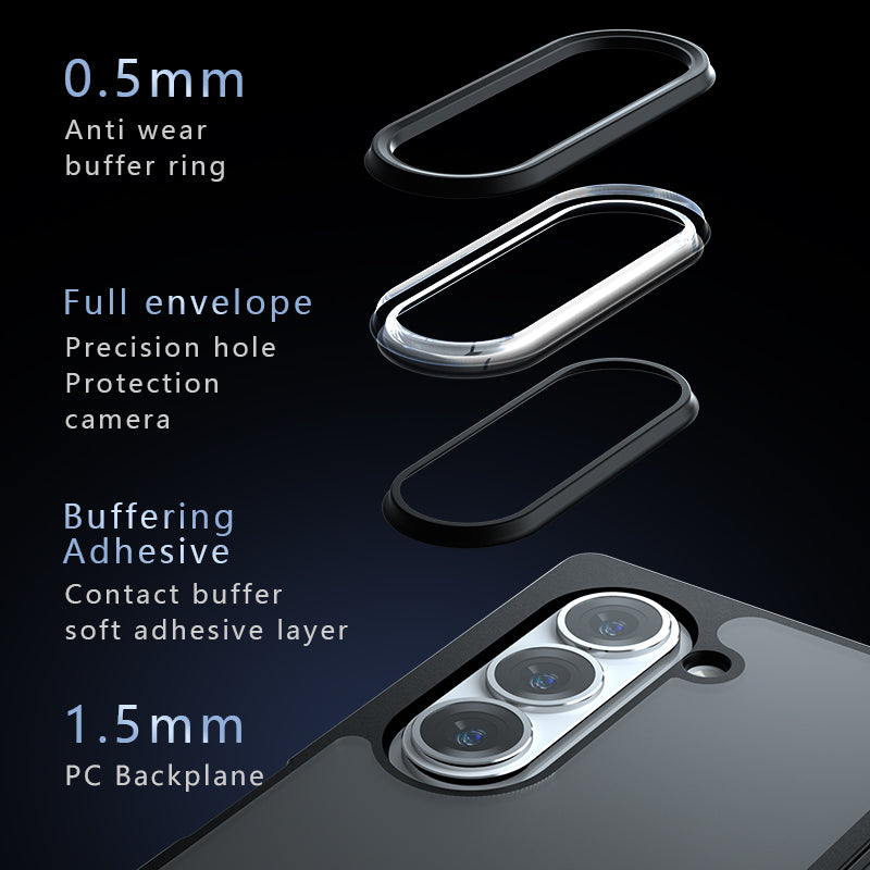 For Samsung Galaxy Z Fold6 5G Wholesale Case TPU+PC Phone Shell - Transparent Black