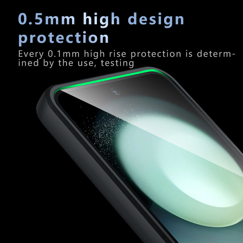 For Samsung Galaxy Z Flip6 5G Shockproof Case TPU+PC Phone Cover - Transparent Black