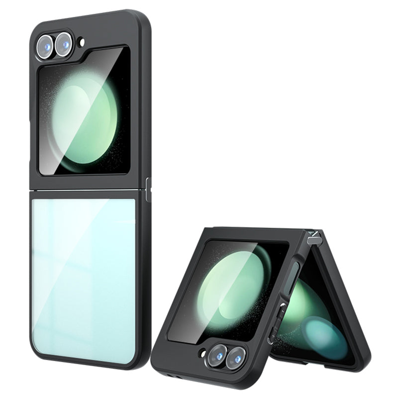 For Samsung Galaxy Z Flip6 5G Shockproof Case TPU+PC Phone Cover - Transparent