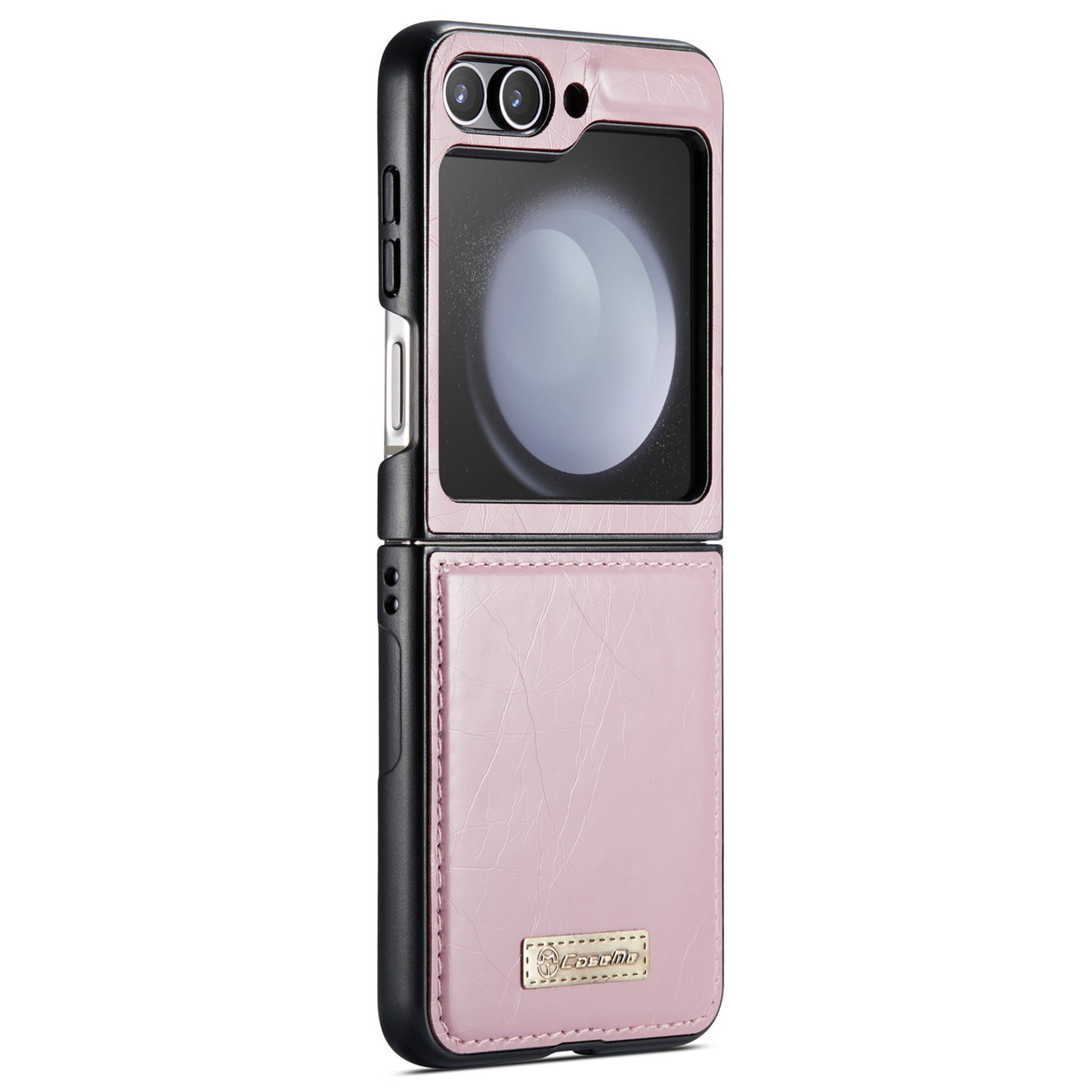 CASEME 003 Series For Samsung Galaxy Z Flip6 5G Case Leather Coated Hard PC Phone Cover - Pink