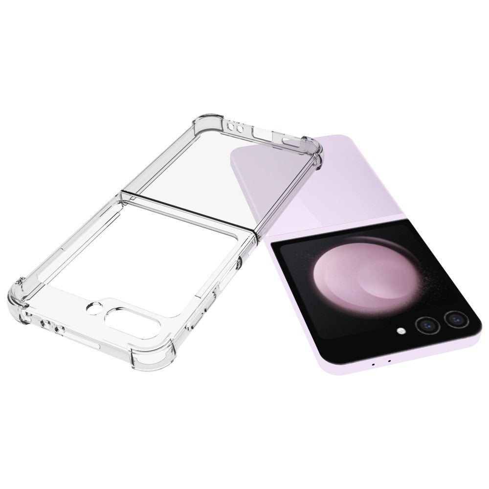 For Samsung Galaxy Z Flip7 FE 5G / Z Flip6 5G Slim-Fit TPU Phone Case Non-Slip HD Transparent Mobile Phone Cover