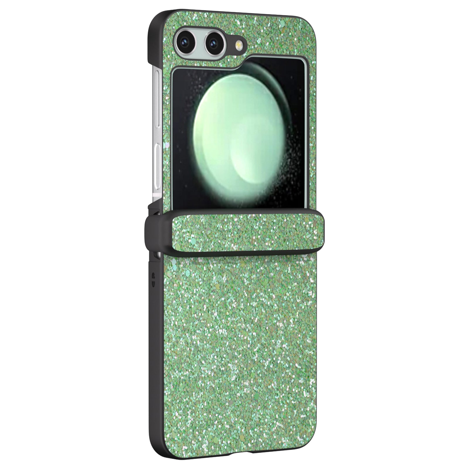 For Samsung Galaxy Z Flip6 5G Easy Folding Wholesale Phone Case PC+PU Leather Phone Shell - Green