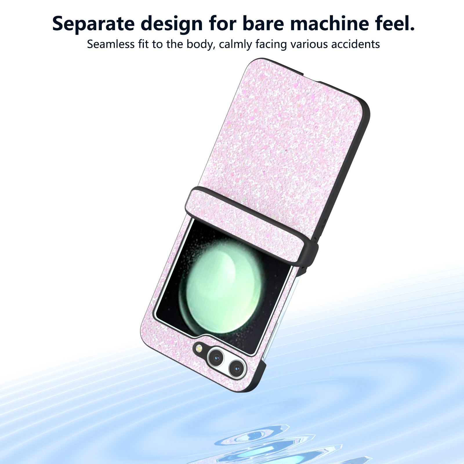For Samsung Galaxy Z Flip6 5G Easy Folding Wholesale Phone Case PC+PU Leather Phone Shell - Gradient Pink
