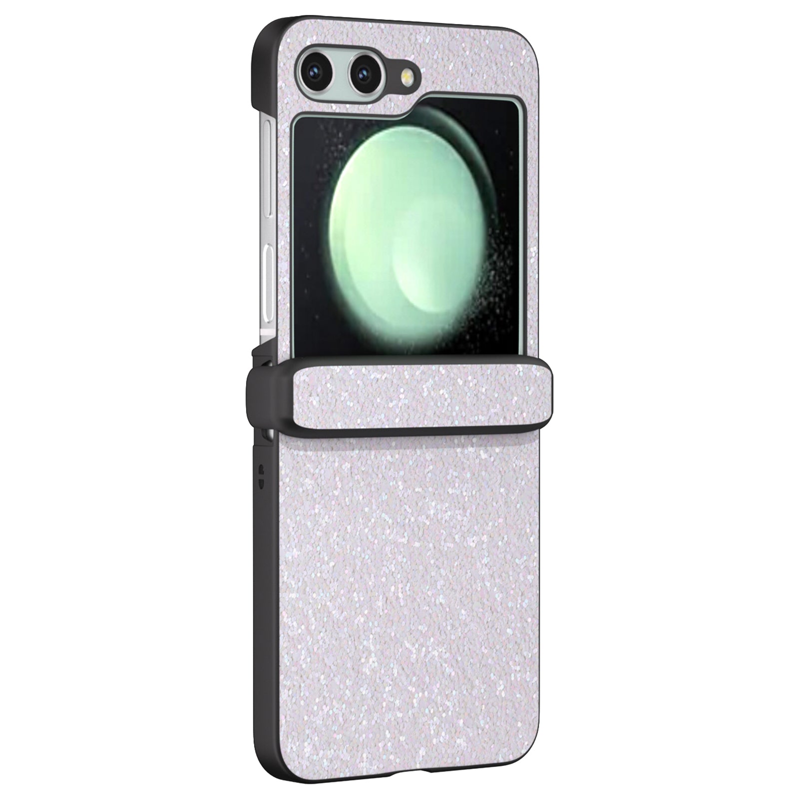 For Samsung Galaxy Z Flip6 5G Easy Folding Wholesale Phone Case PC+PU Leather Phone Shell - White